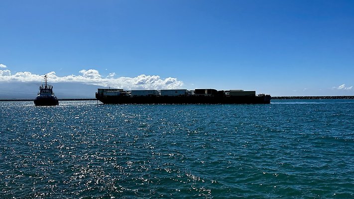 BARGE COMING IN